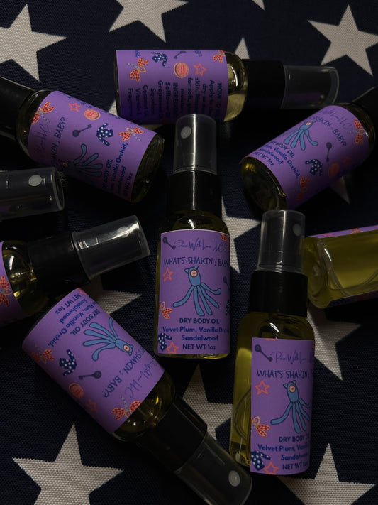 Button Dusting Powder & Dry Body Oil Box